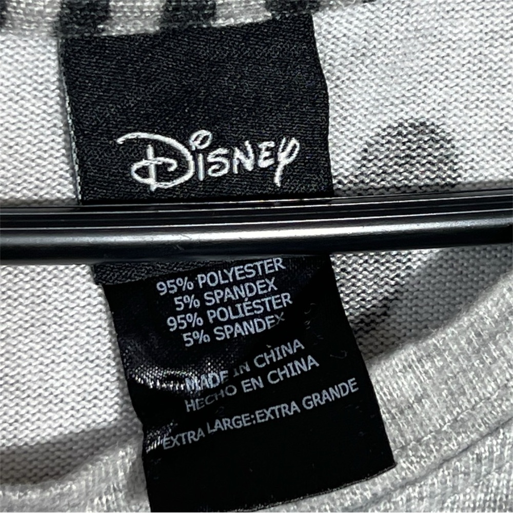 Disney Mickey Mouse Gray Long Sleeve Top | Size XL | Tie Hem - Picture 4 of 4